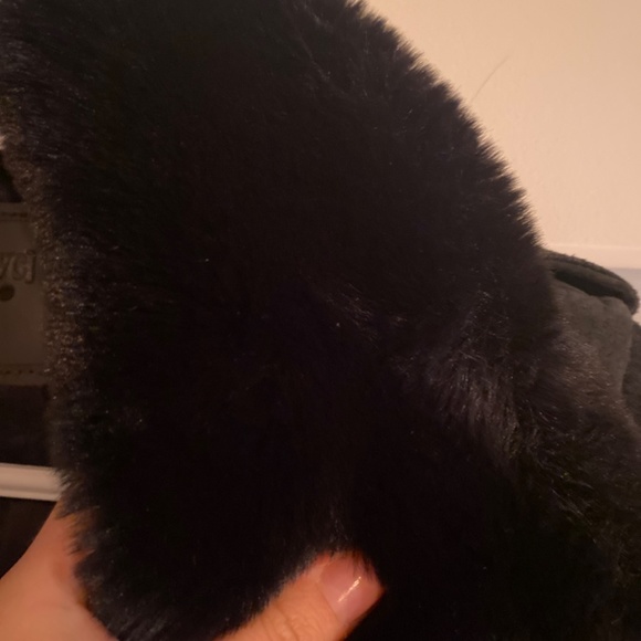 Black leather suede jacket - Picture 3 of 4